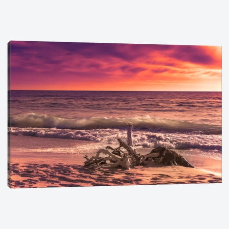 Sunset From The Beach Canvas Print #MAO10} by Marco Carmassi Canvas Art Print