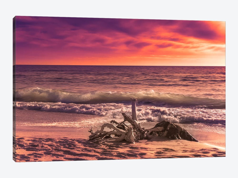 Sunset From The Beach by Marco Carmassi 1-piece Canvas Artwork