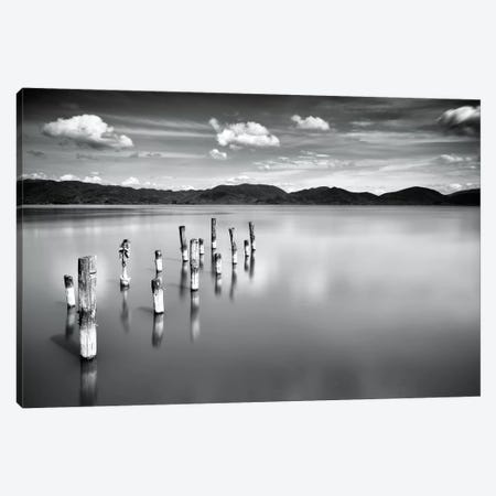 Old Pier B&W Canvas Print #MAO110} by Marco Carmassi Canvas Print