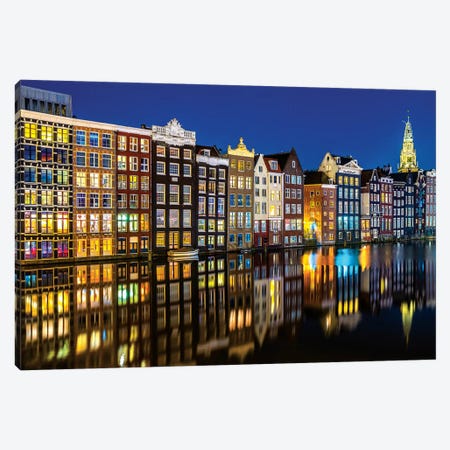 Amsterdam Reflections Canvas Print #MAO128} by Marco Carmassi Canvas Artwork