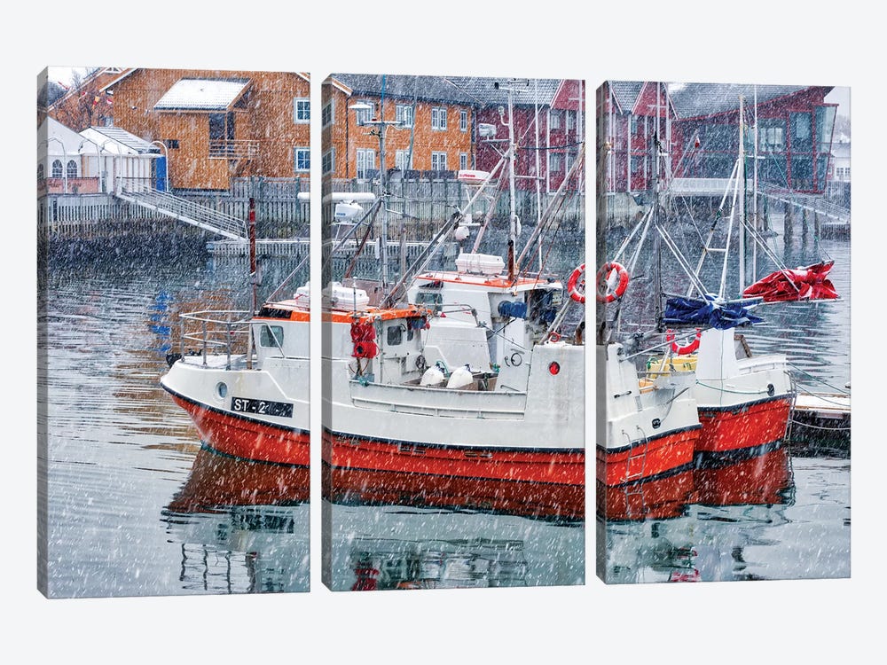 Arctic Seaport by Marco Carmassi 3-piece Canvas Wall Art