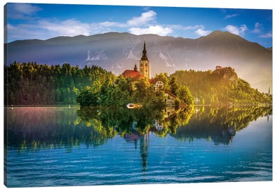 Bled Lake Canvas Art Print - Slovenia