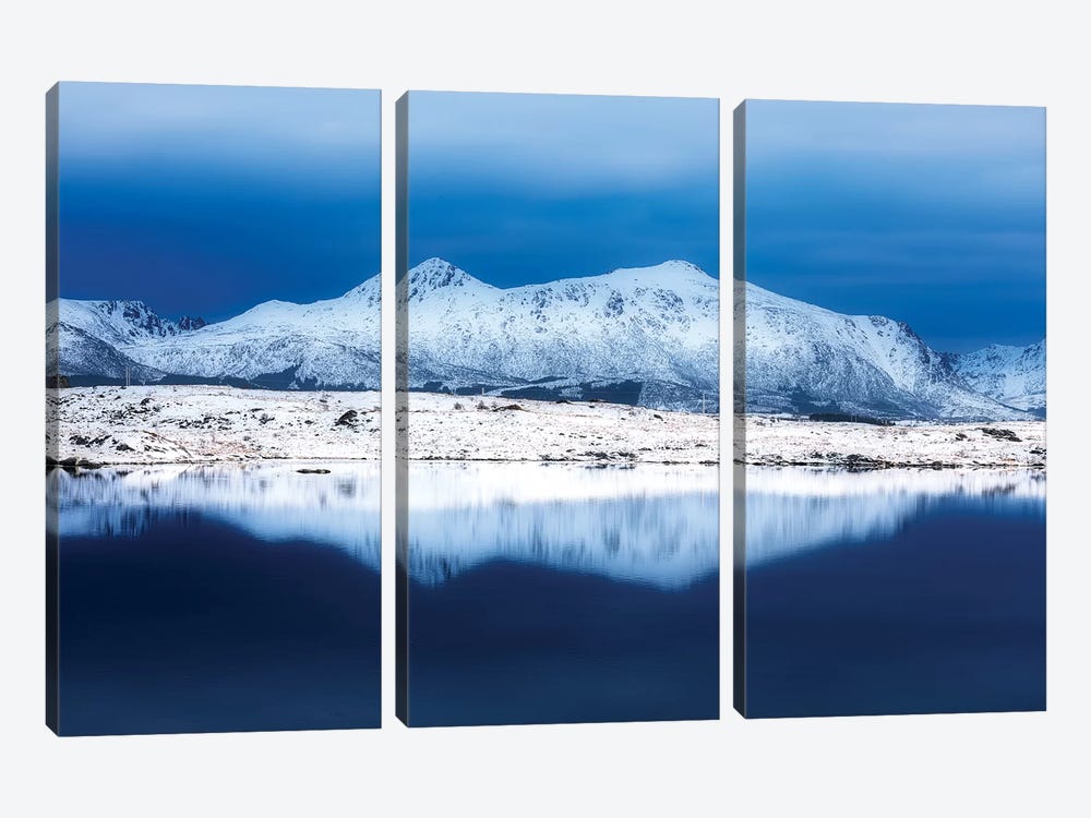 Blue Reflection by Marco Carmassi 3-piece Canvas Wall Art