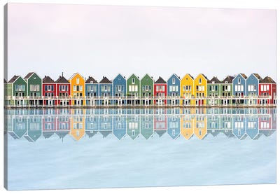 Coloured Houses Canvas Art Print - Marco Carmassi
