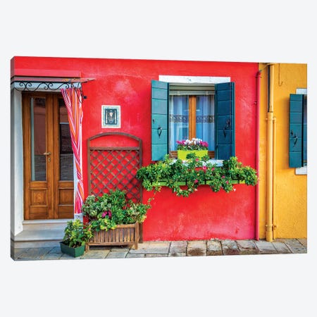 Flowers In Burano Canvas Print #MAO145} by Marco Carmassi Art Print