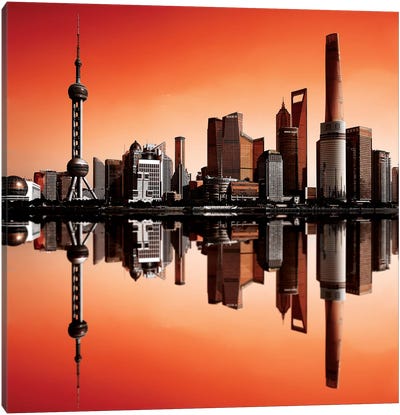 Future Town Canvas Art Print - Shanghai Art