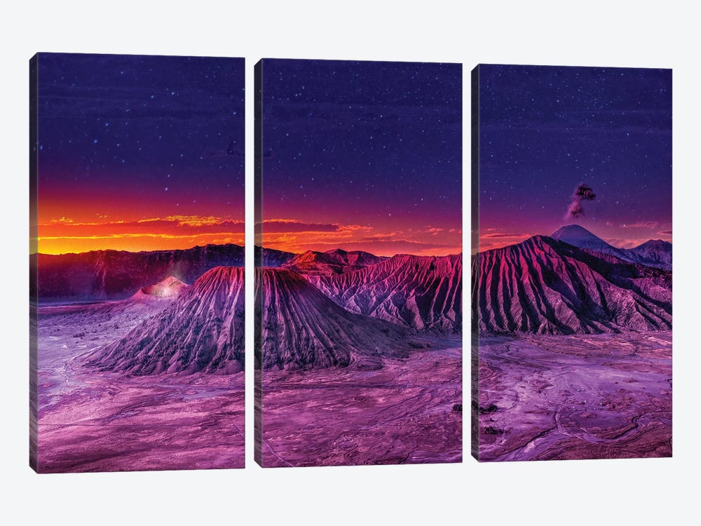 Mt Bromo by Marco Carmassi 3-piece Canvas Art