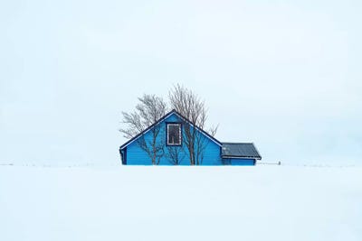 Little Blue House by Marco Carmassi multi panel art