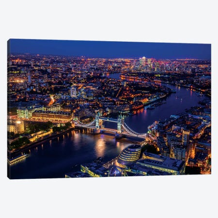 London From Shard Canvas Print #MAO162} by Marco Carmassi Canvas Art