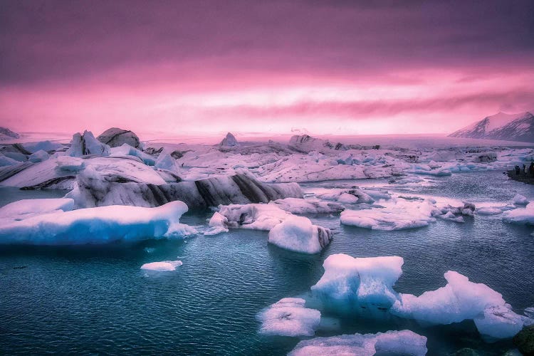 Pink Sunset Iceberg