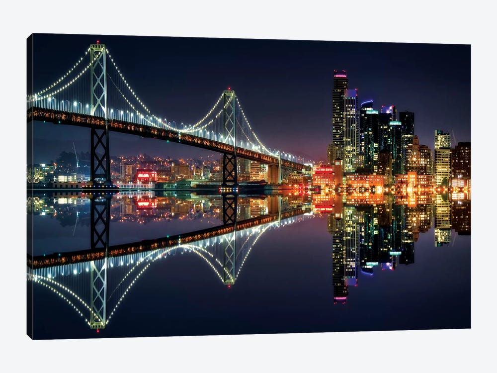San Francisco Blue Hour by Marco Carmassi 1-piece Canvas Wall Art
