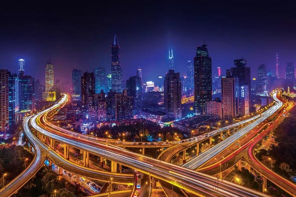 China: Shanghai By Night by Marco Carmassi