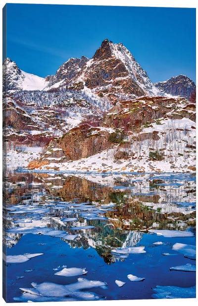 Special Reflections Canvas Art Print - Snowy Mountain Art