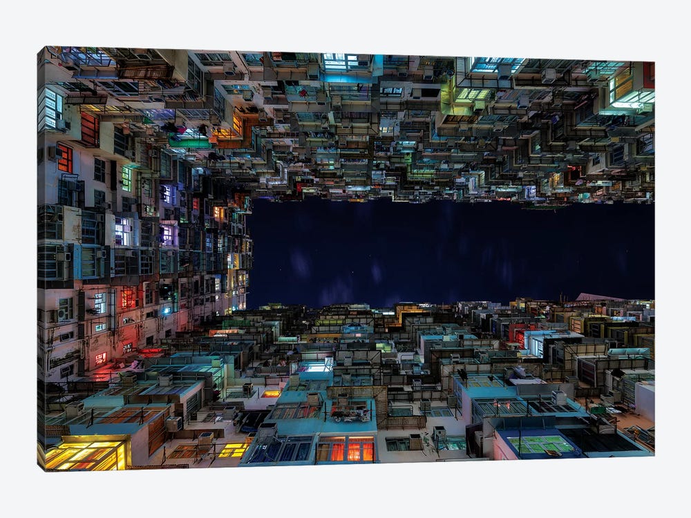 The Grid Quarry Bay by Marco Carmassi 1-piece Canvas Print