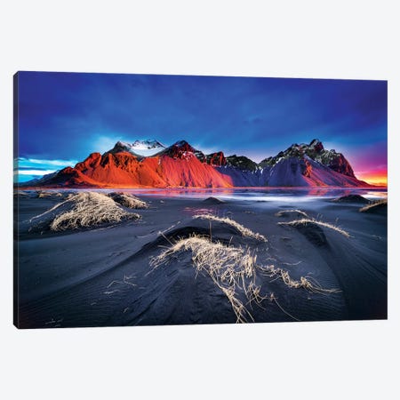 The Srings Side Of Vestrahorn Canvas Print #MAO196} by Marco Carmassi Canvas Art