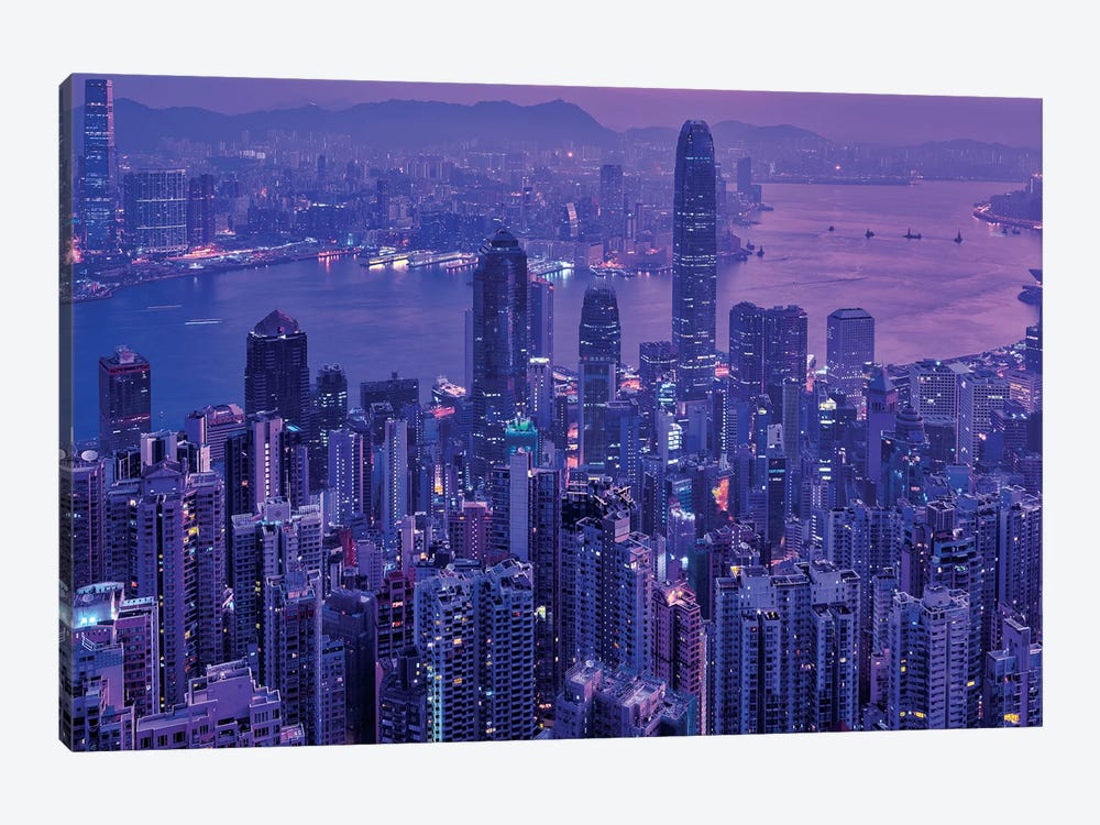 Vctoria Peak Hong Kong by Marco Carmassi 1-piece Canvas Print