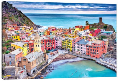Vernazza Canvas Art Print - Travel