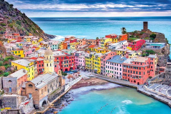 Large Photography - Canvas Prints: Vernazza by Marco Carmassi