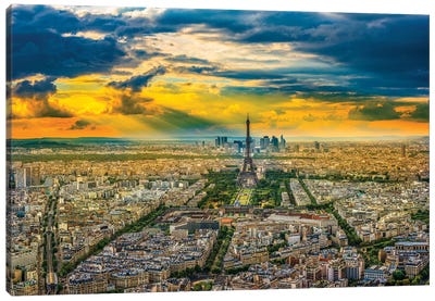Montparnasse View Canvas Art Print - Paris Photography