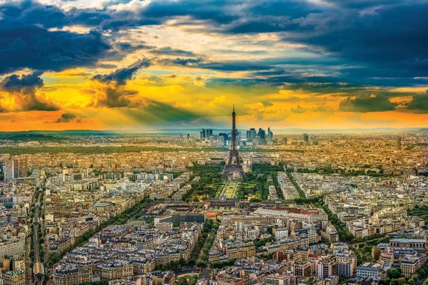 Cloudy Sunsets: Montparnasse View by Marco Carmassi