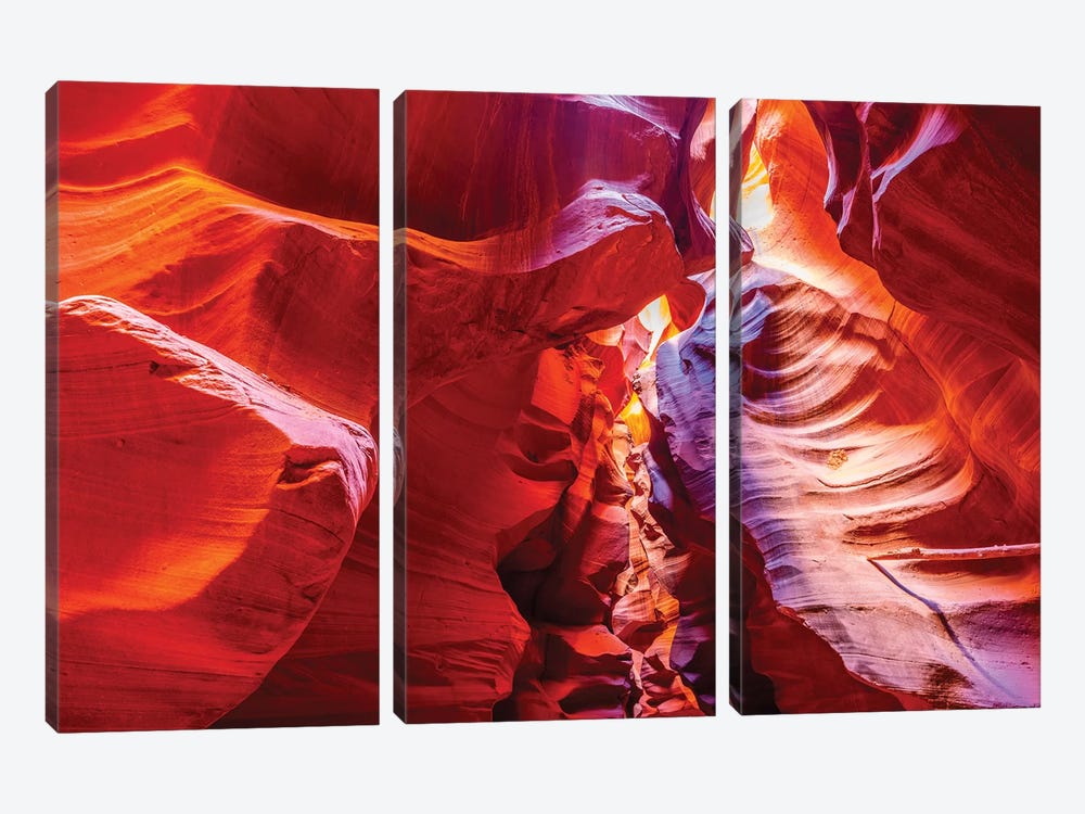 Inside Antelope Canyon by Marco Carmassi 3-piece Canvas Art