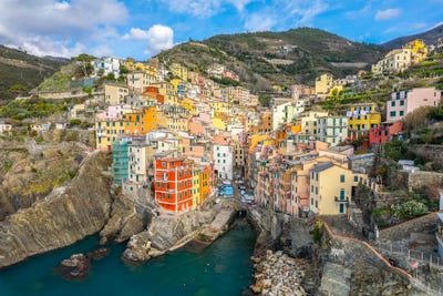 Dreamy Village by Marco Carmassi multi panel art