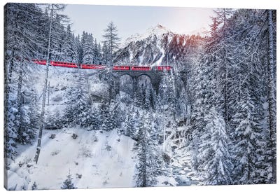 Bernina Express Canvas Art Print - Train Art