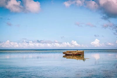 African Boat by Marco Carmassi multi panel art