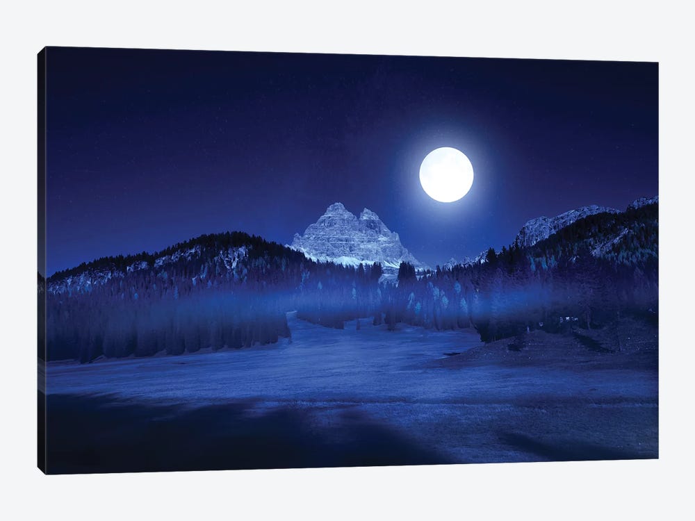 Tre Cime Lavaredo By Night by Marco Carmassi 1-piece Canvas Wall Art