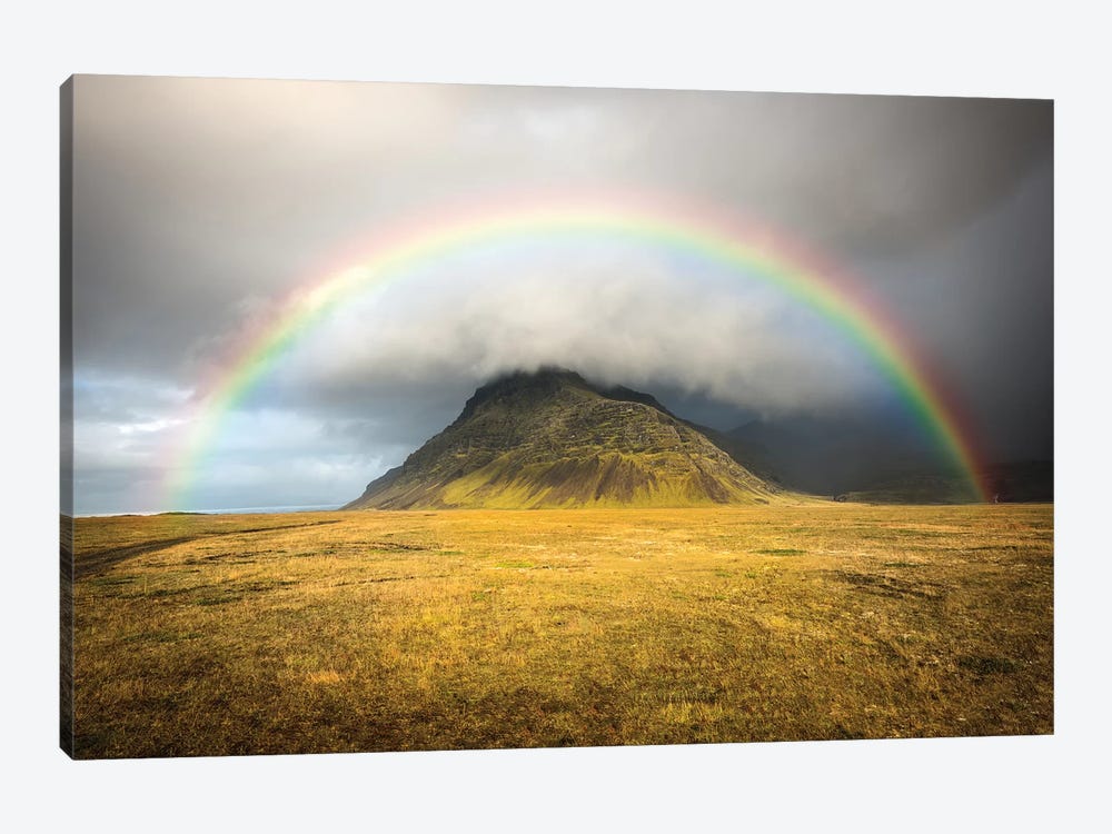 Heaven's Rainbow Iceland by Marco Carmassi 1-piece Canvas Print