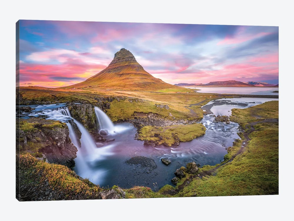 Kirkjufell Autumn Colors Iceland by Marco Carmassi 1-piece Canvas Wall Art
