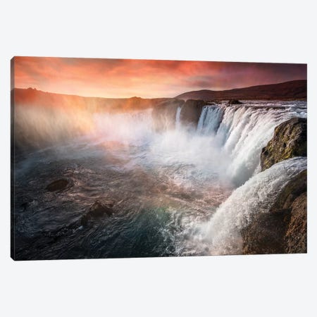 The Waterfall Of The Gods Iceland Canvas Print #MAO55} by Marco Carmassi Canvas Art