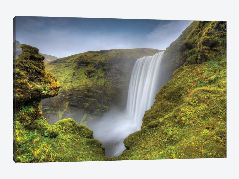 Wild Waterfall Iceland by Marco Carmassi 1-piece Canvas Print