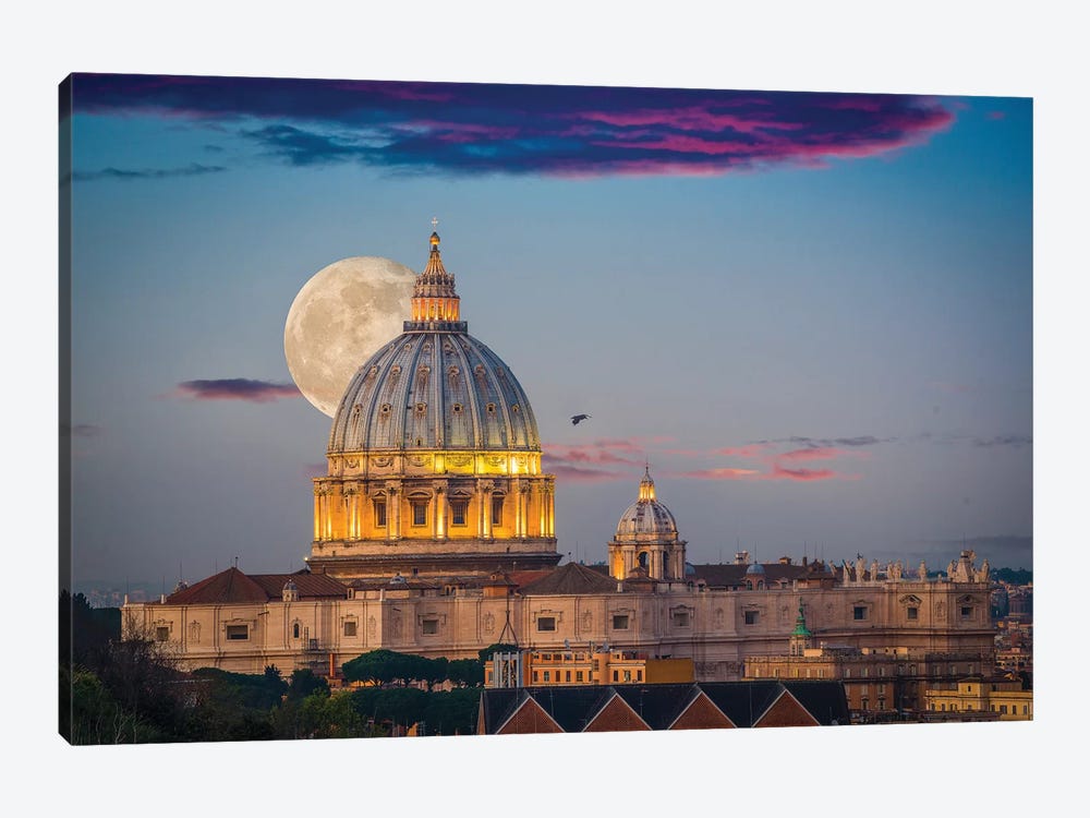 Sunset Over Eternity by Marco Carmassi 1-piece Canvas Print