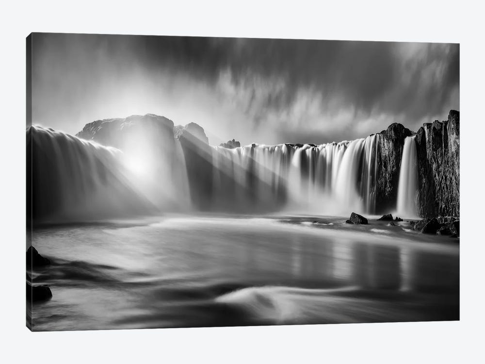 Godafoss Rays by Marco Carmassi 1-piece Canvas Artwork