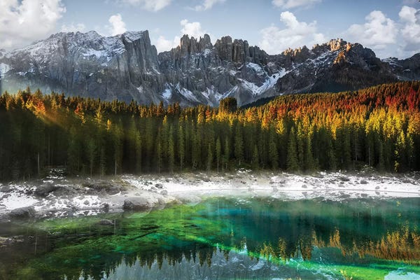 Snowy Mountains: Carezza Lake by Marco Carmassi