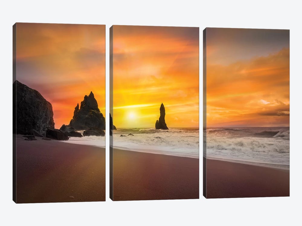 The Golden Sunlight by Marco Carmassi 3-piece Canvas Artwork