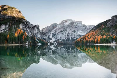 Braies Lake Reflections by Marco Carmassi multi panel art