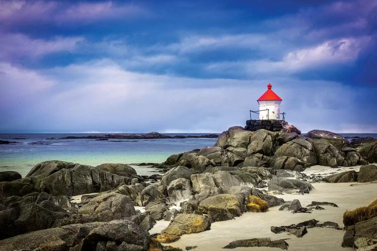 Lighthouse On Rocks by Marco Carmassi wall art