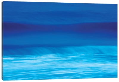 Blue Waves Canvas Art Print - Abstract Photography