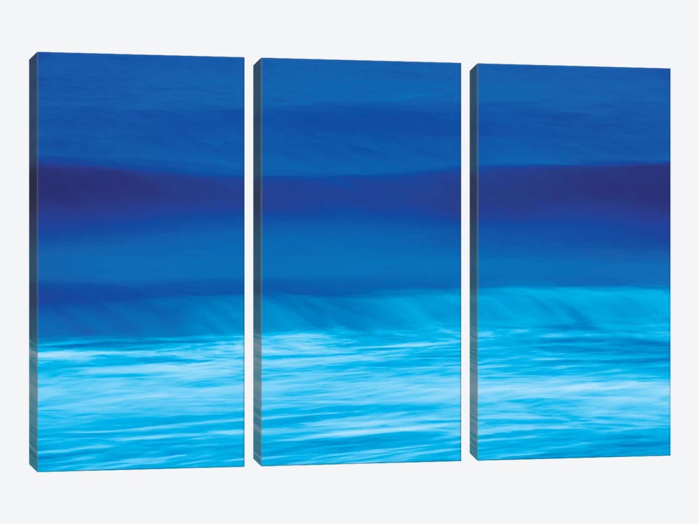 Blue Waves by Marco Carmassi 3-piece Canvas Art Print