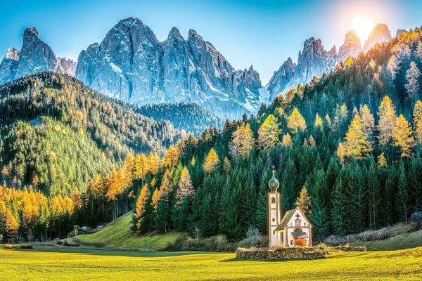 Places Of Worship: Val Di Funes Small Church by Marco Carmassi