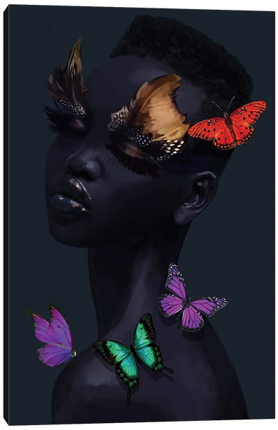 Black Beauty III Canvas Art Print - Make-Up Art