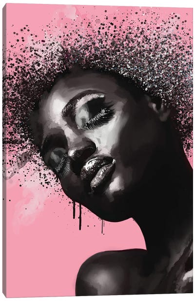 Black Beauty VII Canvas Art Print - Make-Up Art