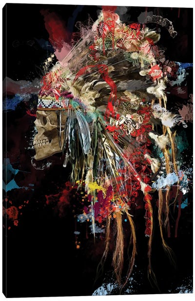 Skull II Canvas Art Print - Marcio Alek