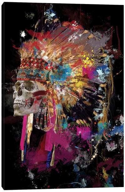 Skull III Canvas Art Print - Marcio Alek