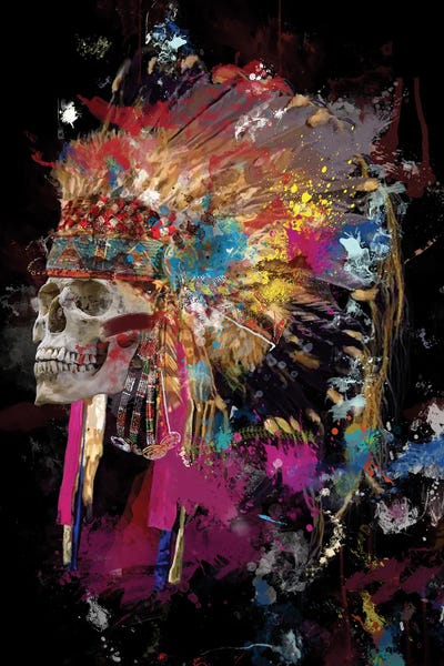 Indigenous & Native American Culture: Skull III by Marcio Alek
