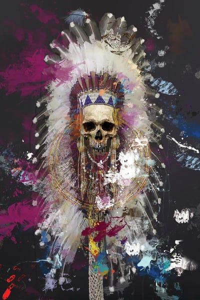 Indigenous & Native American Culture: Skull IV by Marcio Alek