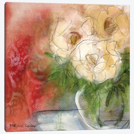 Bouquet I Canvas Print #MAR1} by Marina Louw Canvas Wall Art