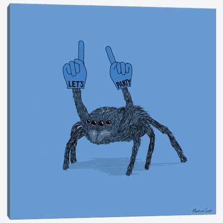 Party Spider Canvas Print #MAS102} by Martina Scott Canvas Art Print